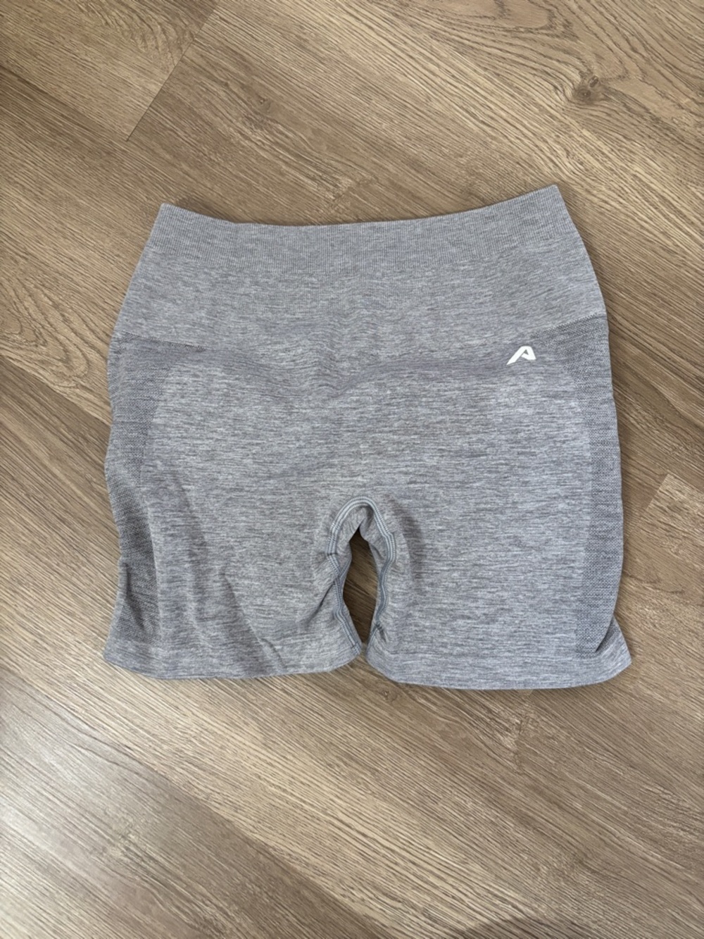 Alphalete Heather Gray High-Waist Seamless Bike Shorts